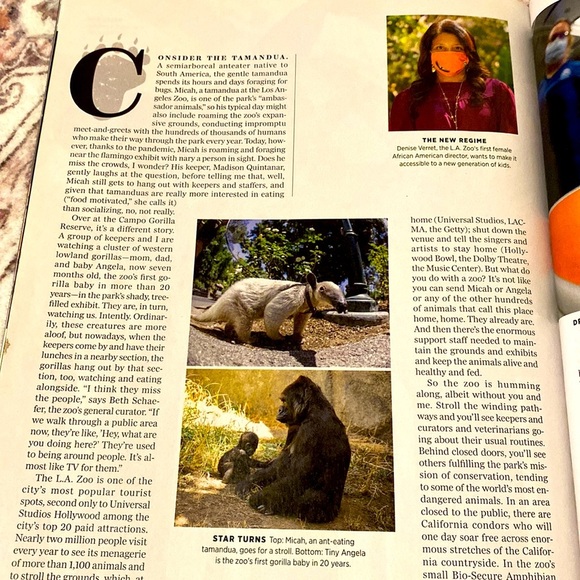 LOS ANGELES MAGAZINE September 2020 ZOOTOPIA LA ZOO during Pandemic  GUC - Picture 4 of 8